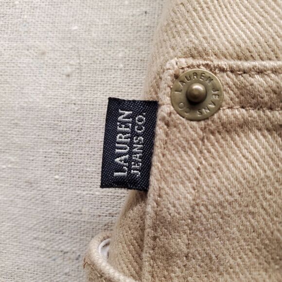 Lauren Jeans Co. Ralph Lauren Jeans Ladies Wheat Colored Jeans in Size 6P - Picture 4 of 11